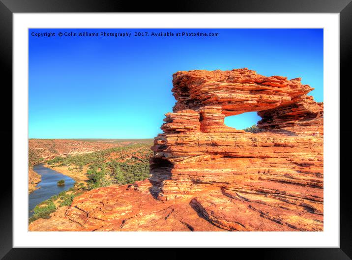 Natures Window Kalbarri National Park  2 Framed Mounted Print by Colin Williams Photography