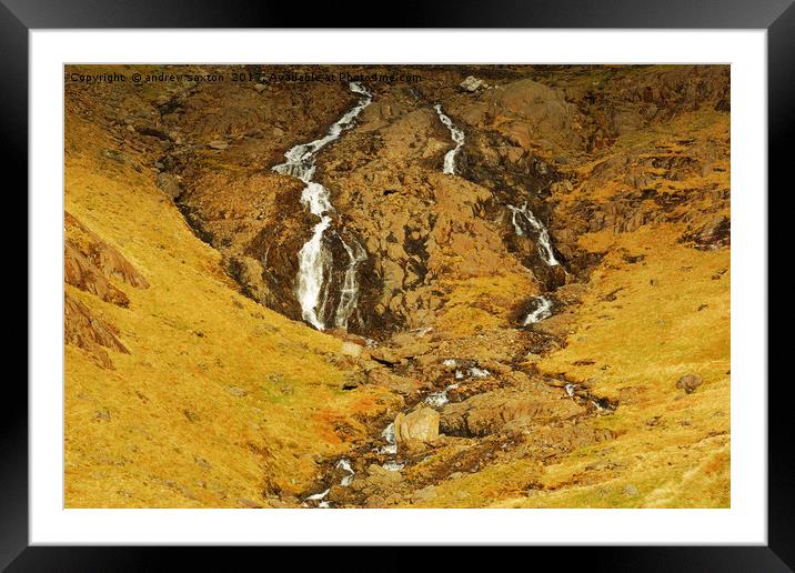 WATER ON DRY LAND Framed Mounted Print by andrew saxton