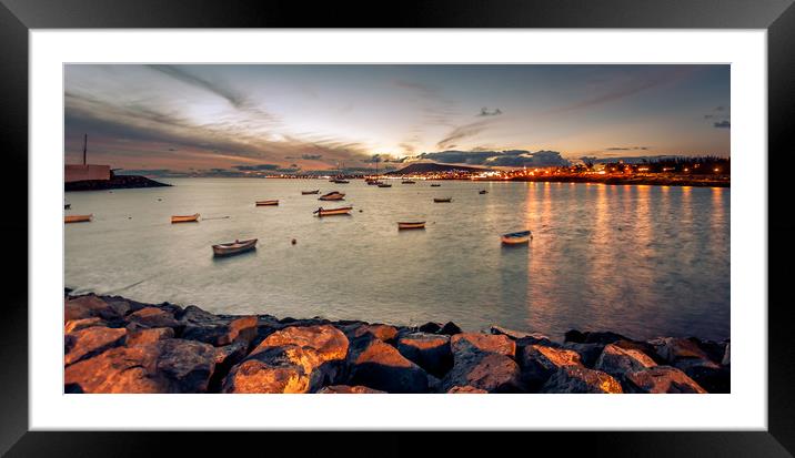 Playa Blanca Twilight view........ Framed Mounted Print by Naylor's Photography