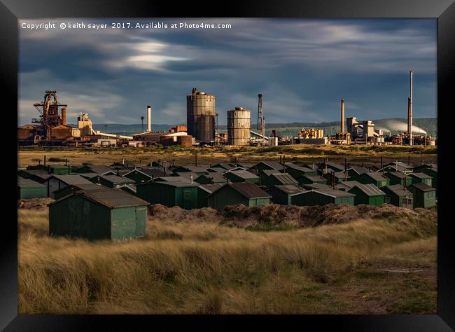Fishermans Huts Redcar Framed Print by keith sayer