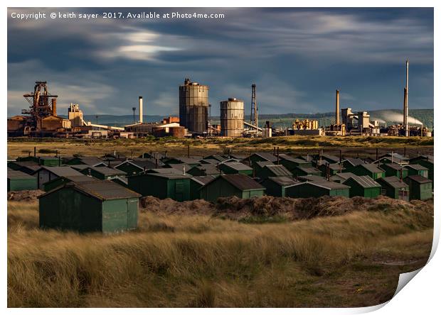 Fishermans Huts Redcar Print by keith sayer
