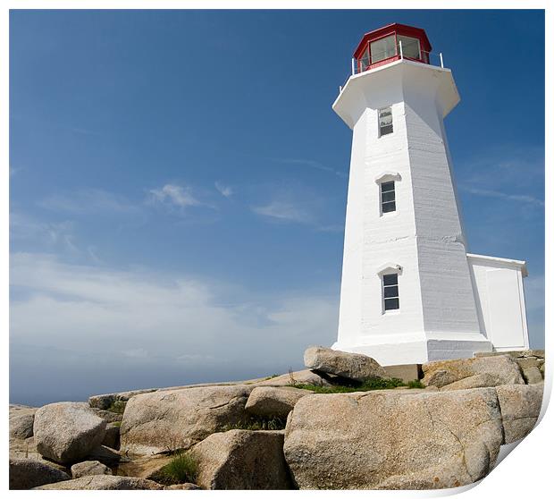 Peggys Cove Lighthouse Print by Mary Lane
