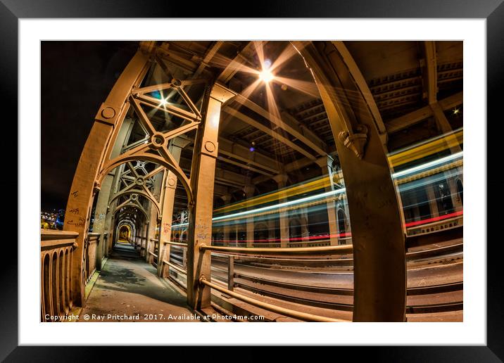 High Level Bus Trails Framed Mounted Print by Ray Pritchard