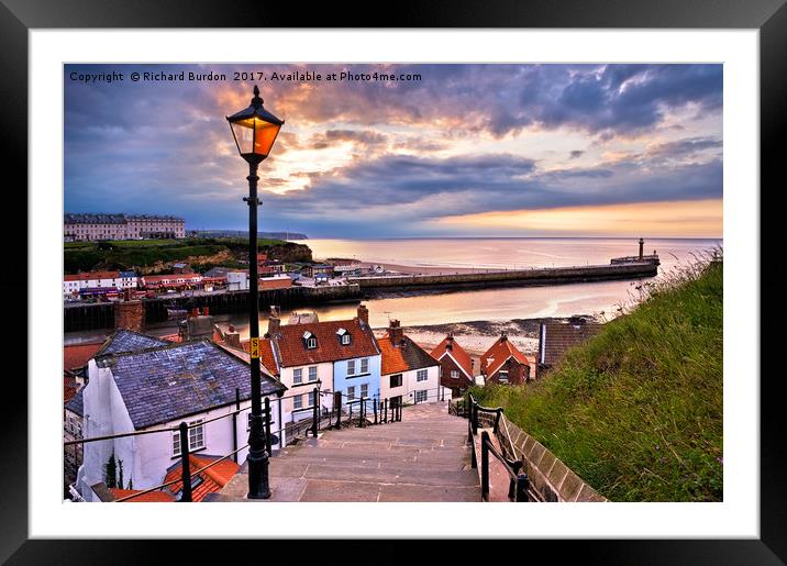 Whitby From The 199 Steps Framed Mounted Print by Richard Burdon