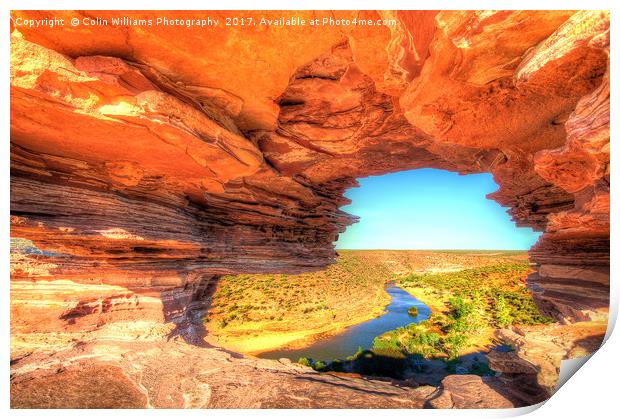 Natures Window Kalbarri National Park  3 Print by Colin Williams Photography