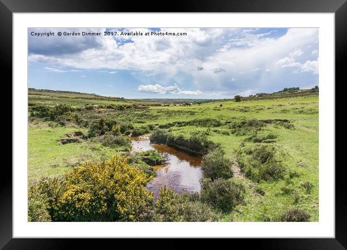 Ditchend Brook near Ashley Walk in the New Forest Framed Mounted Print by Gordon Dimmer