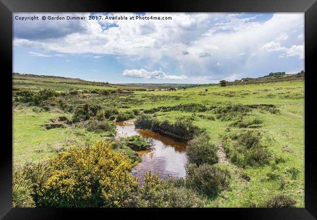 Ditchend Brook near Ashley Walk in the New Forest Framed Print by Gordon Dimmer