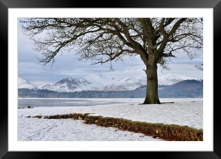 Wintertime At Derwentwater Framed Mounted Print by Jason Connolly
