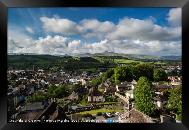 Brecon view from Cathedral Tower Framed Print by Creative Photography Wales