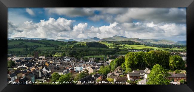 Brecon view from Cathedral Tower Framed Print by Creative Photography Wales