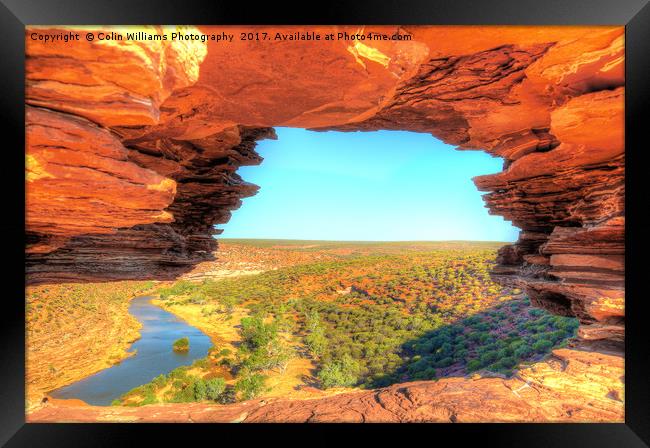 Natures Window Kalbarri National Park  4 Framed Print by Colin Williams Photography