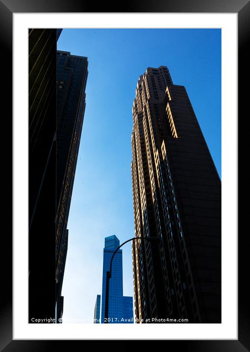 New York,  ,  Financial district view Framed Mounted Print by Massimo Lama