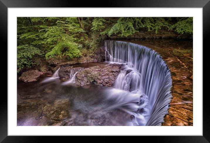 Rover Calder Waterfall Framed Mounted Print by Angela H