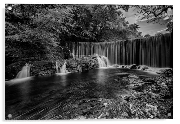 River Calder Waterfall Acrylic by Angela H