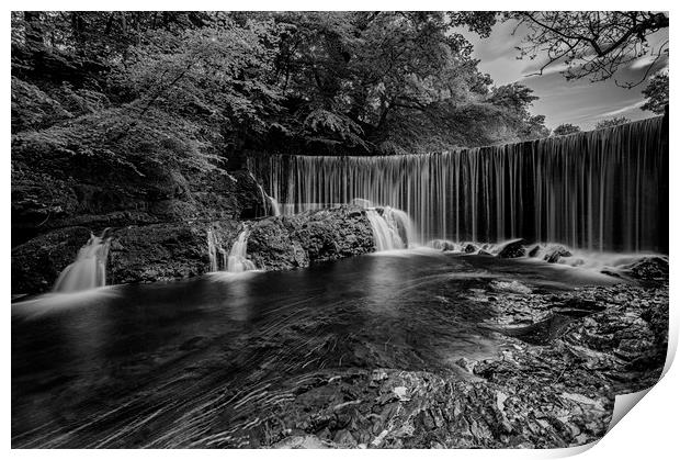 River Calder Waterfall Print by Angela H