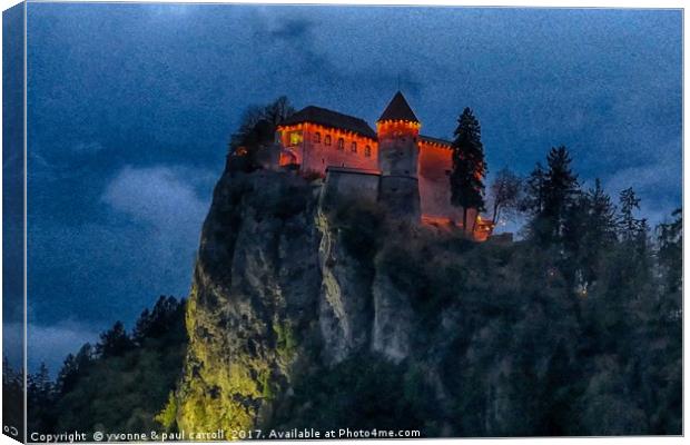 Bled Castle, Slovenia Canvas Print by yvonne & paul carroll