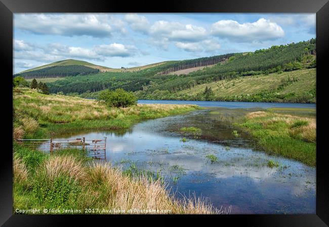 The Talybont Reservoir Brecon Beacons South Wales Framed Print by Nick Jenkins