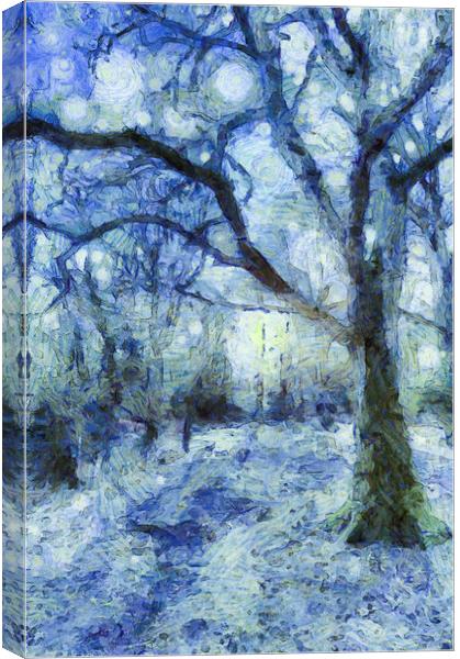 The Blue Forest Art Canvas Print by David Pyatt