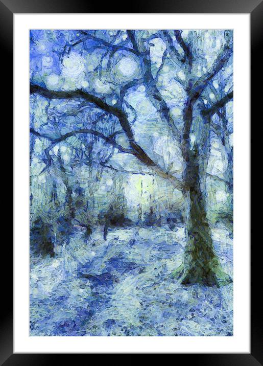 The Blue Forest Art Framed Mounted Print by David Pyatt