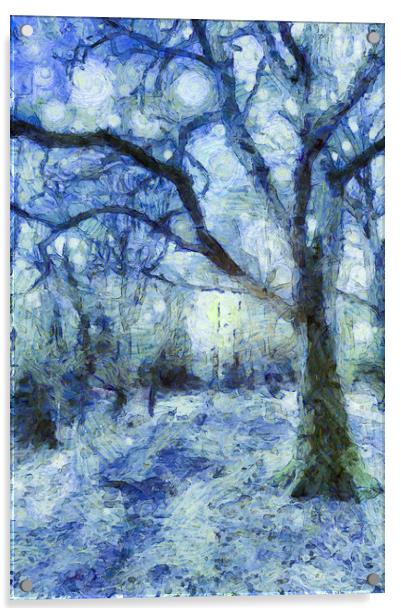 The Blue Forest Art Acrylic by David Pyatt