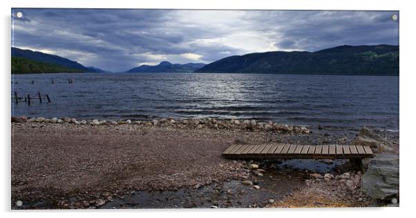 Loch Ness Beach Acrylic by Jacqi Elmslie