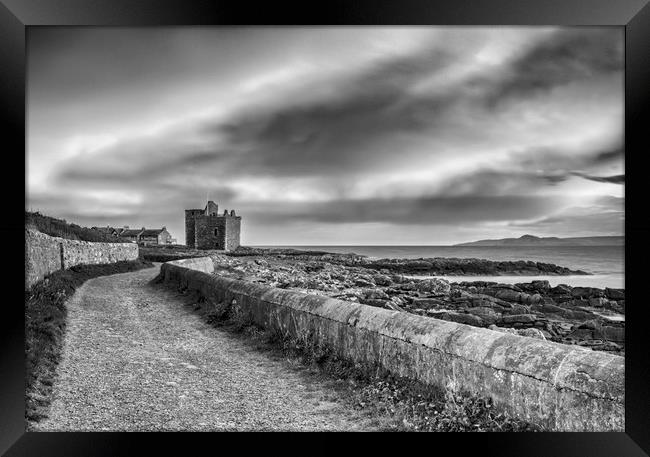 Portencross Castle Framed Print by Angela H