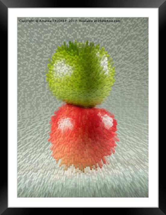 Apples  Framed Mounted Print by AMANDA TRICKER