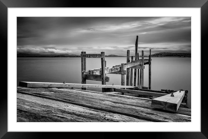 Old Pier At Aberdour Framed Mounted Print by Angela H