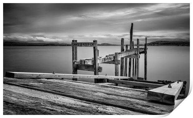 Old Pier At Aberdour Print by Angela H