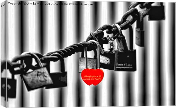 Love locks Canvas Print by Jim kernan