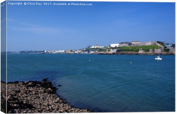 Plymouth Hoe and Foreshore Canvas Print by Chris Day