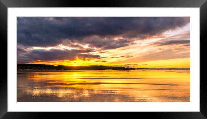 Northumberland Sunset Framed Mounted Print by Naylor's Photography