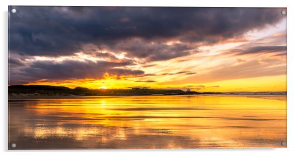 Northumberland Sunset Acrylic by Naylor's Photography