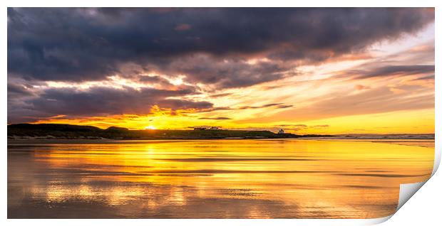 Northumberland Sunset Print by Naylor's Photography