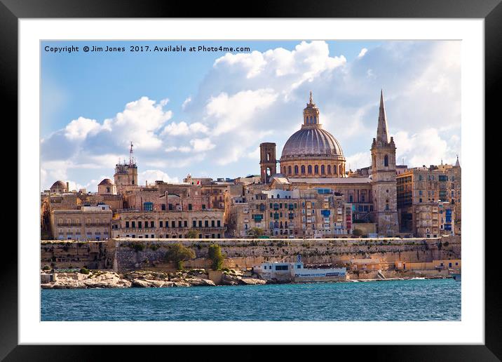 Valletta Framed Mounted Print by Jim Jones