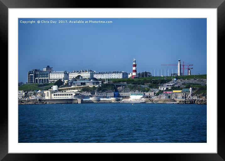 Plymouth Hoe and Foreshore Framed Mounted Print by Chris Day