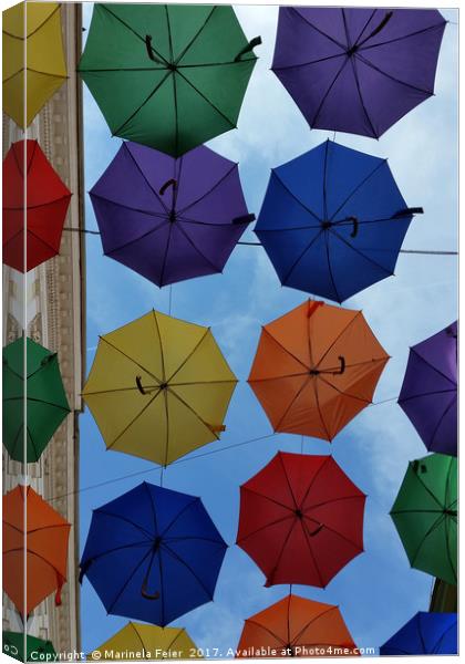 Colorful umbrellas Canvas Print by Marinela Feier