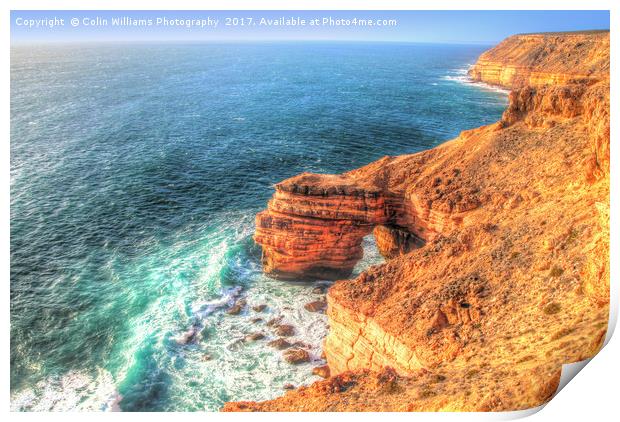 The Natural Bridge Kalbarri Western Australia  1 Print by Colin Williams Photography