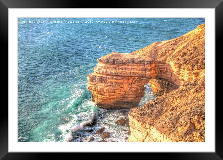 The Natural Bridge Kalbarri Western Australia  2 Framed Mounted Print by Colin Williams Photography