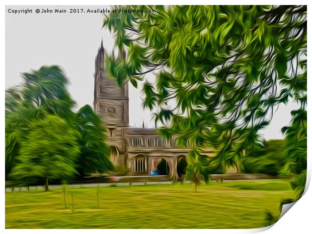 St Marys Church. Thornbury. (Digital Art) Print by John Wain
