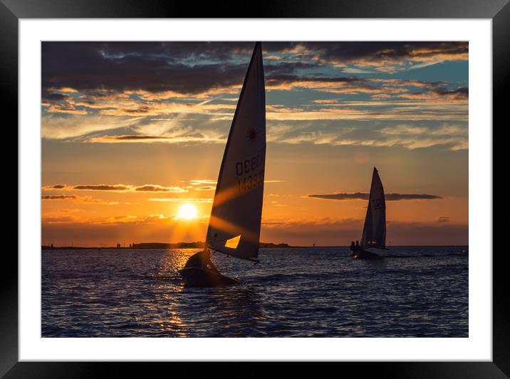 Sunset Sailing Framed Mounted Print by Graham Morris