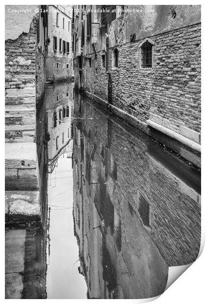 Reflection, Venice Print by Ian Collins