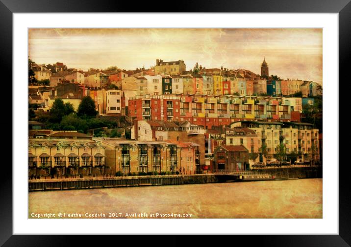 Bristol's Baltic Wharf. Framed Mounted Print by Heather Goodwin