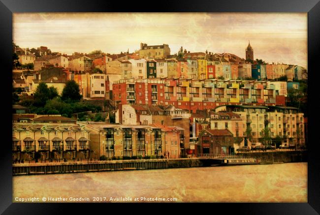 Bristol's Baltic Wharf. Framed Print by Heather Goodwin