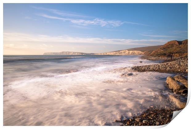 Compton Bay Beach 2 Print by Wight Landscapes