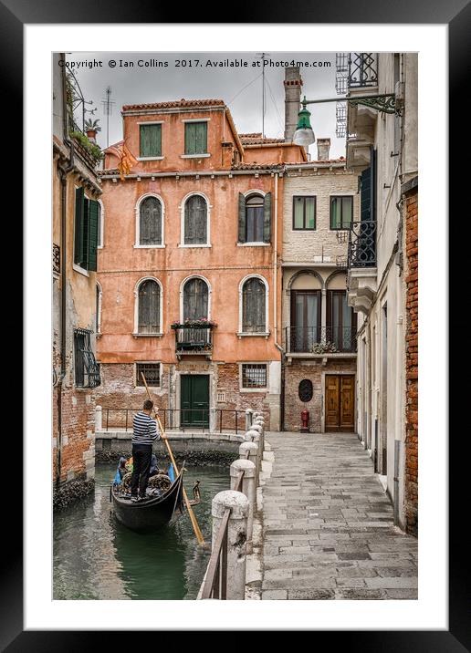 Sharp Turn, Venice Framed Mounted Print by Ian Collins