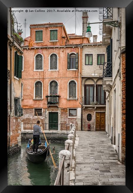 Sharp Turn, Venice Framed Print by Ian Collins