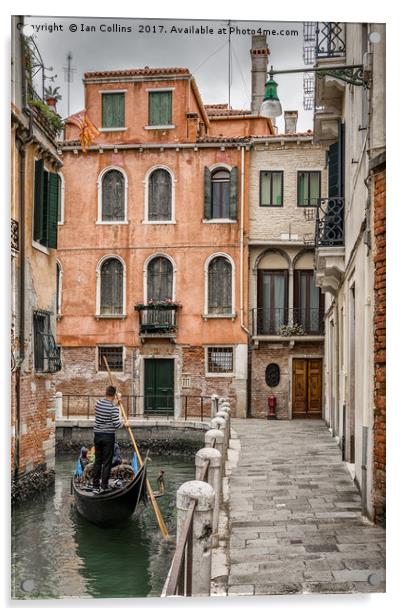 Sharp Turn, Venice Acrylic by Ian Collins