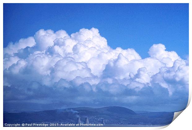 Towering Thunderclouds in Port Talbot Print by Paul F Prestidge