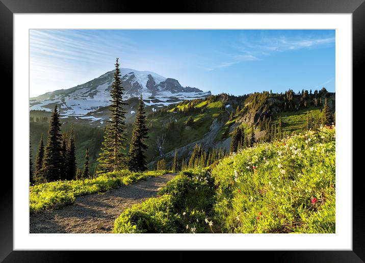 A Hike to Remember Framed Mounted Print by Belinda Greb